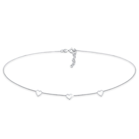 Silber - Elli | Choker Herz | 925 Sterling Silber