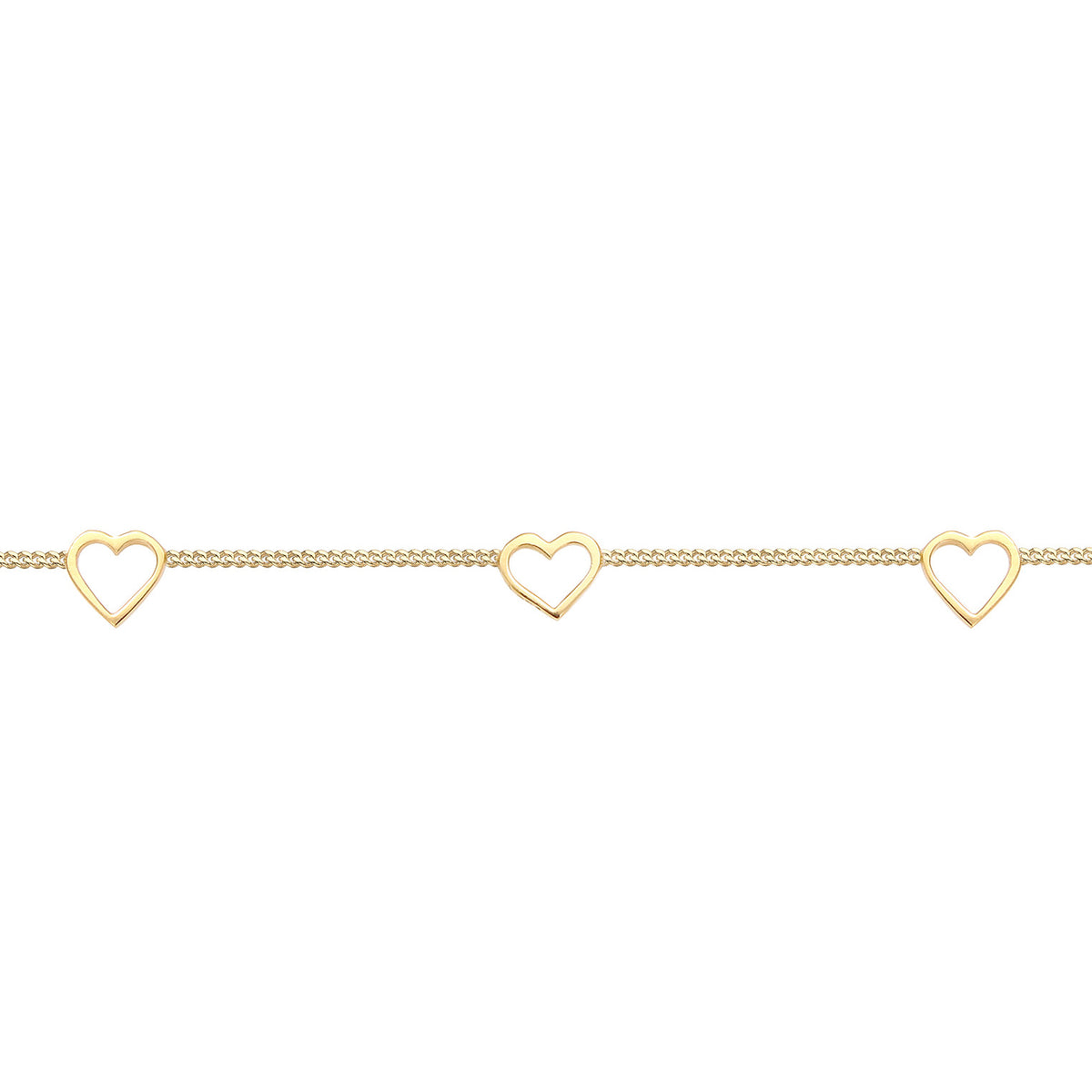 Gold - Elli | Choker Herz | 925 Sterling Silber vergoldet