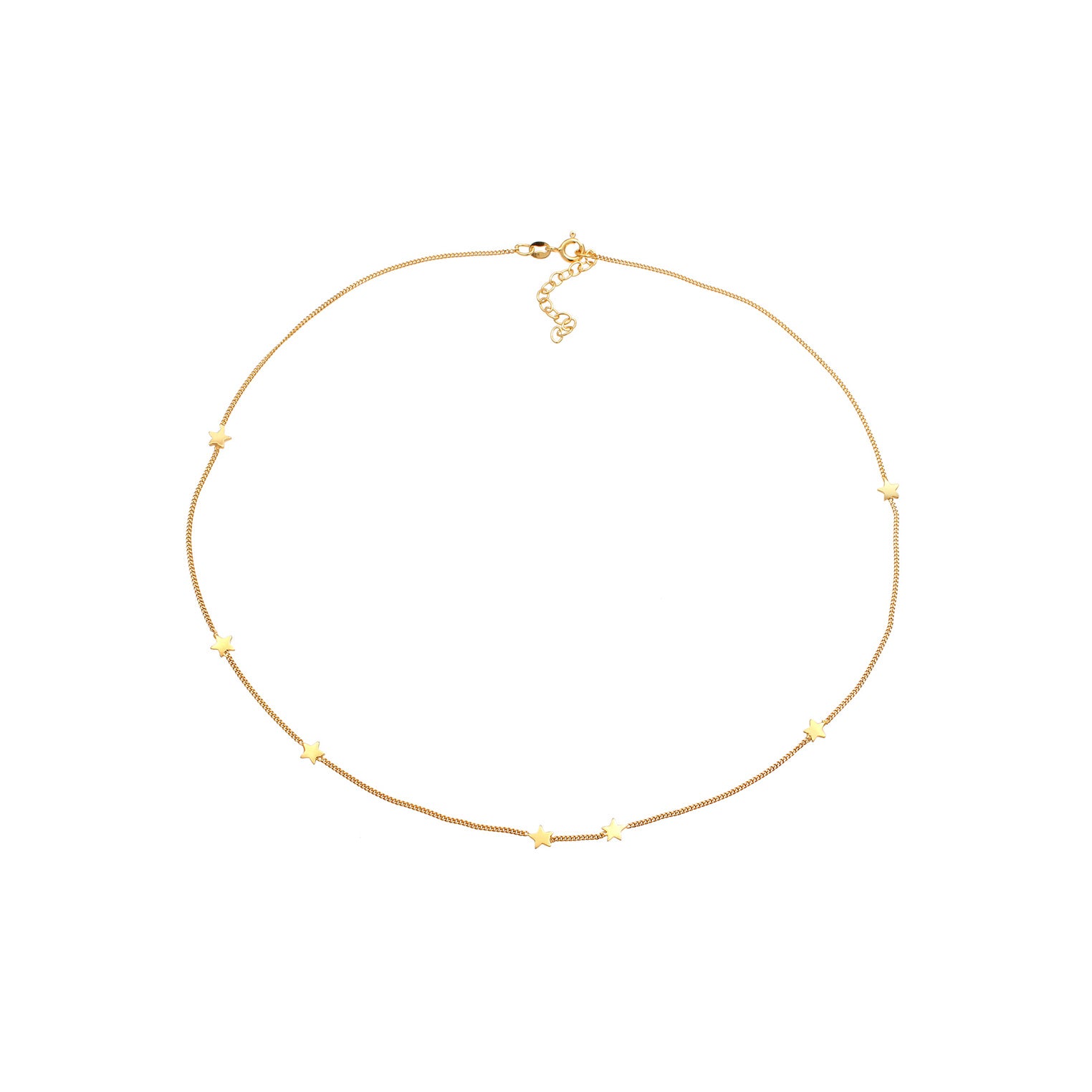 Gold - Elli | Halskette Sterne | 925 Sterling Silber vergoldet