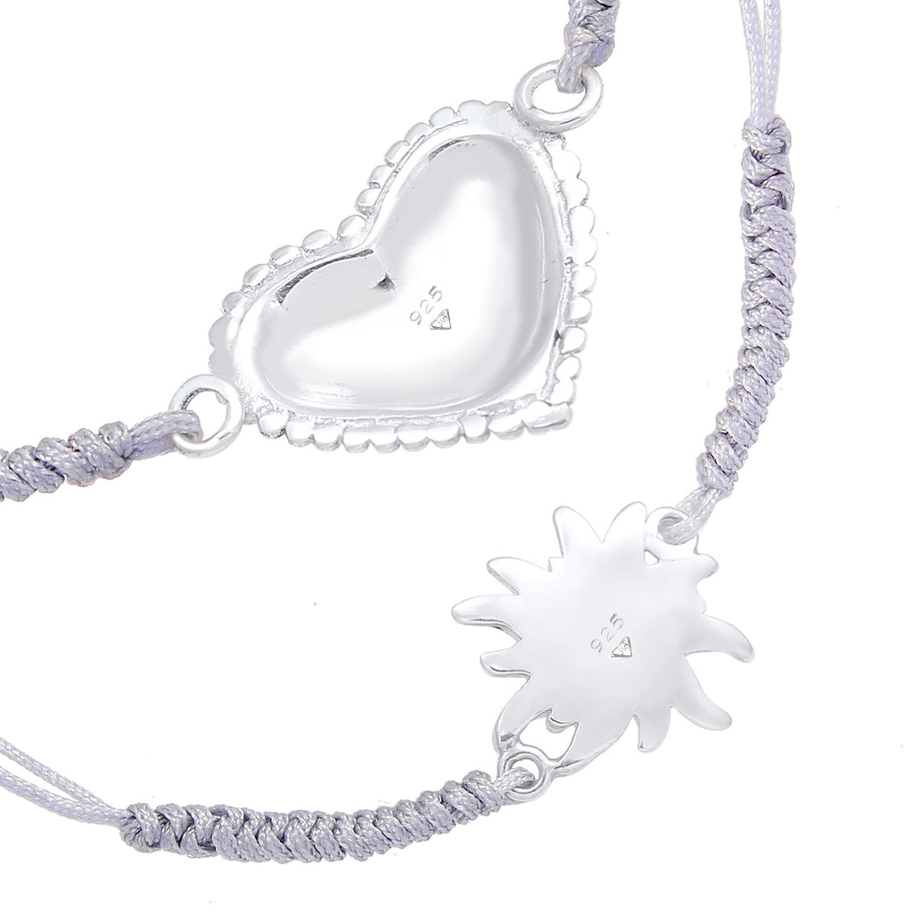 Silber - Elli | Armband Edelweiss | 925er Sterling Silber