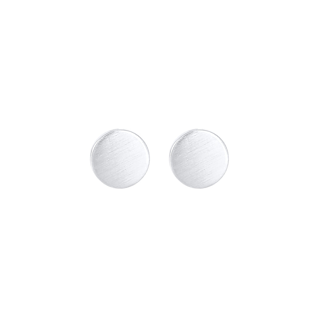 Silber - Elli | Ohrstecker Plättchen Matt | 925 Sterling Silber