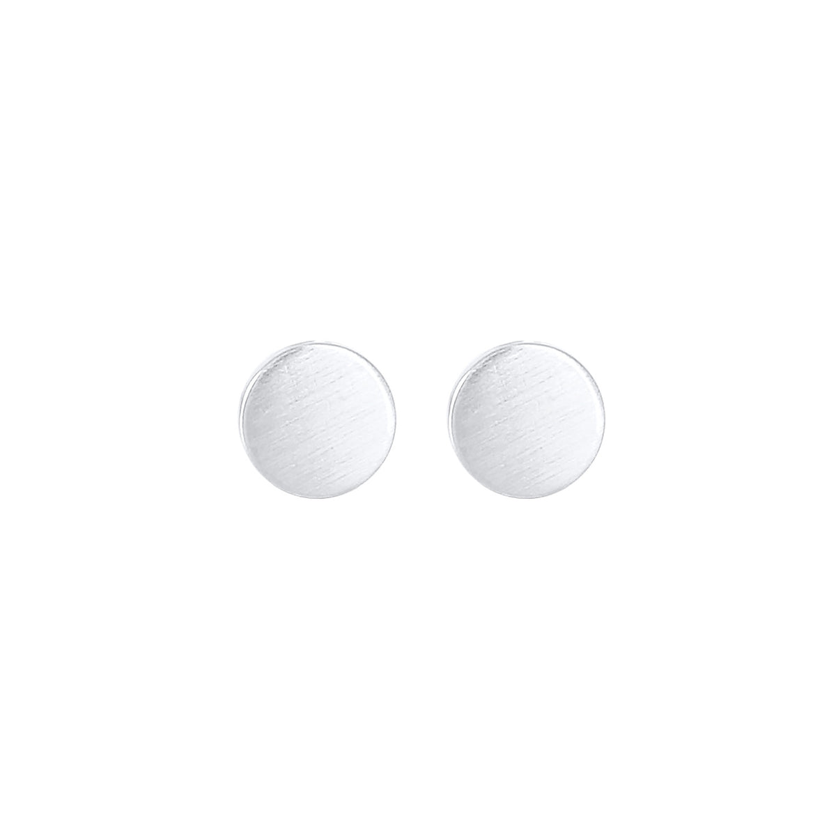 Silber - Elli | Ohrstecker Plättchen Matt | 925 Sterling Silber