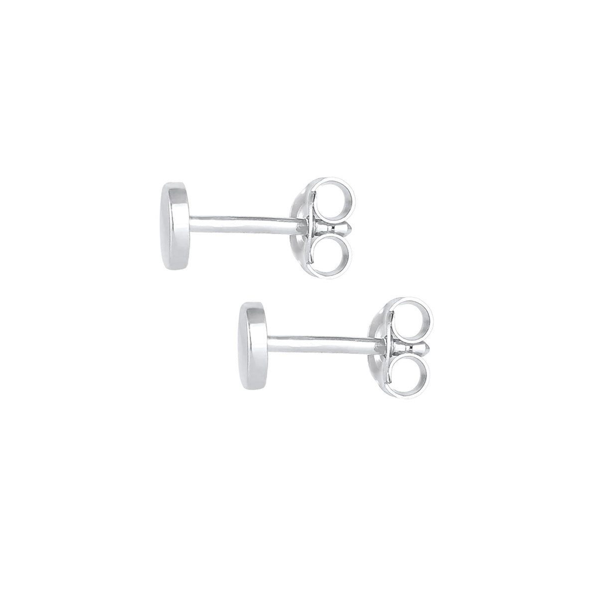 Silber - Elli | Ohrstecker Plättchen Matt | 925 Sterling Silber