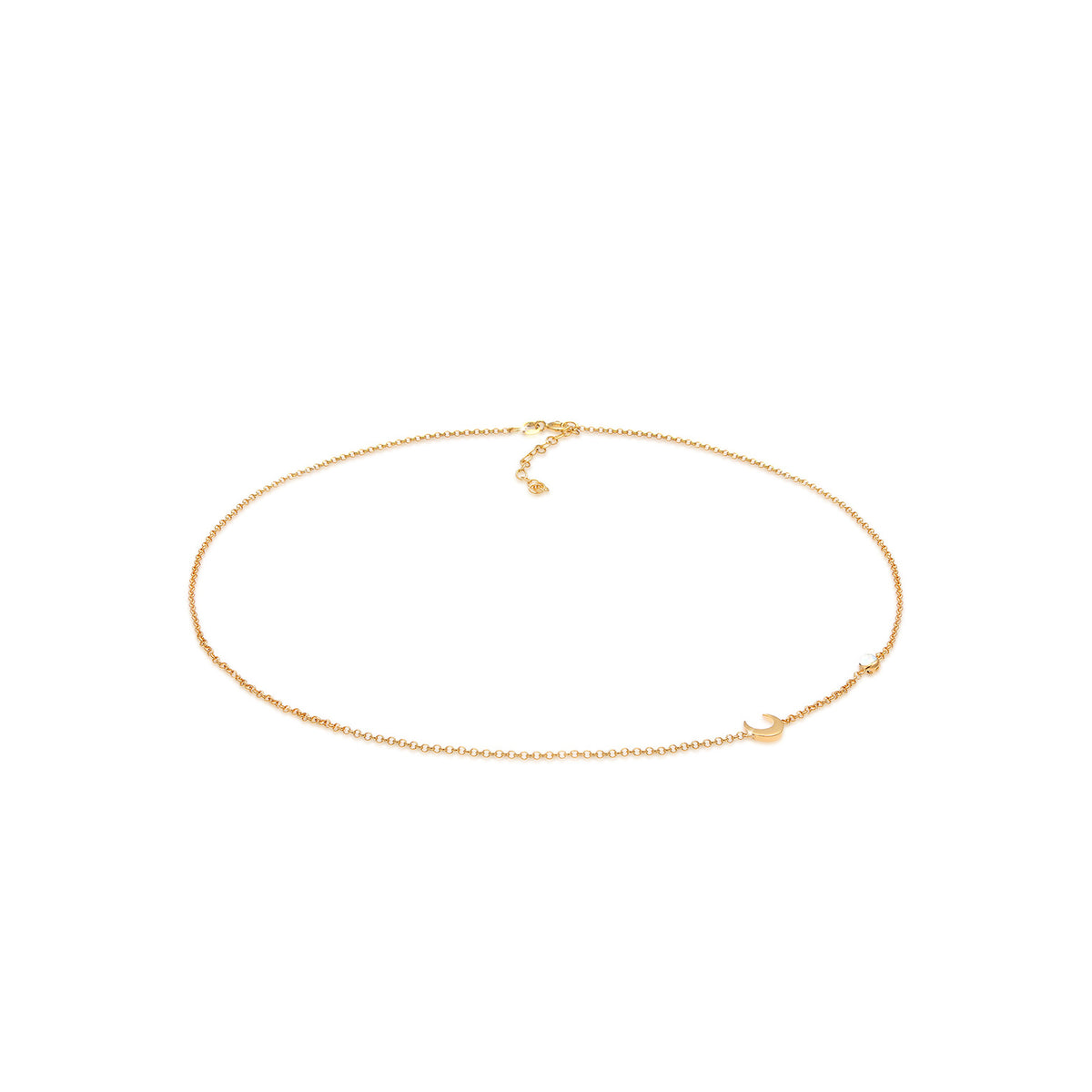 Gold - Elli | Halskette Astro | Mondstein (Weiß) | 925 Sterling Silber vergoldet