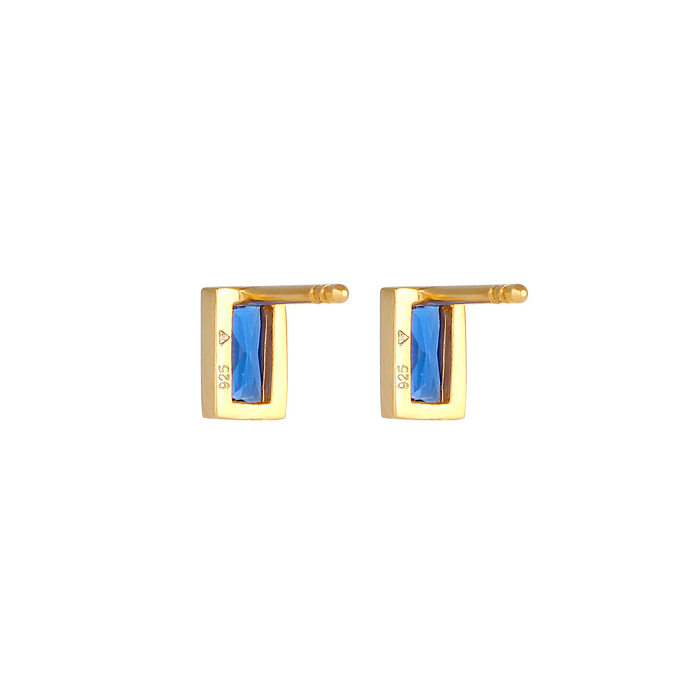 Stud Earrings | Sapphire blue )