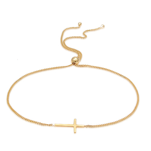 Gold - Elli | Armband Kreuz | 925 Sterling Silber vergoldet