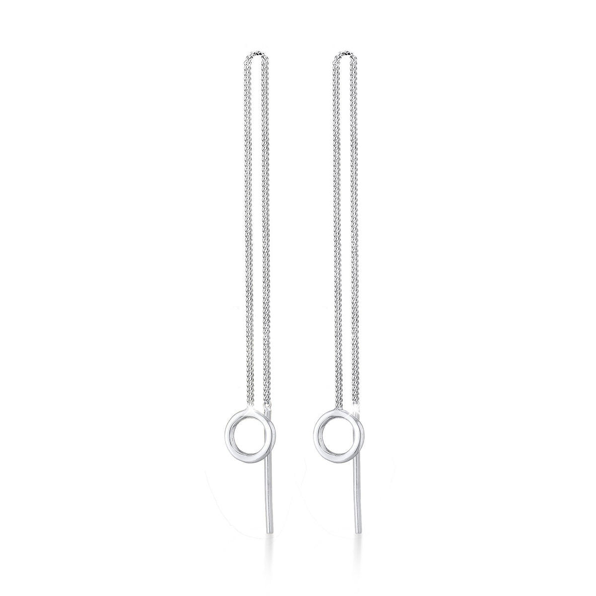 Silber - Elli | Ohrhänger Kreis | 925er Sterling Silber