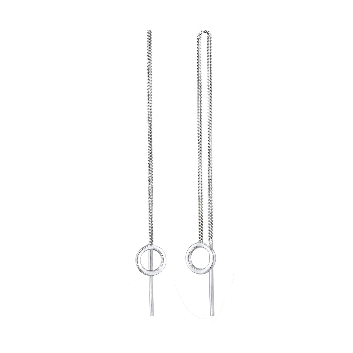 Silber - Elli | Ohrhänger Kreis | 925er Sterling Silber
