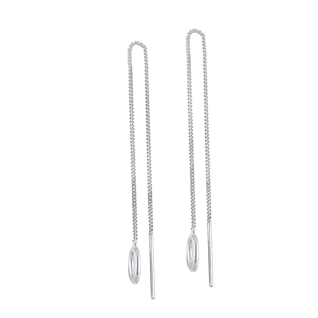 Silber - Elli | Ohrhänger Kreis | 925er Sterling Silber