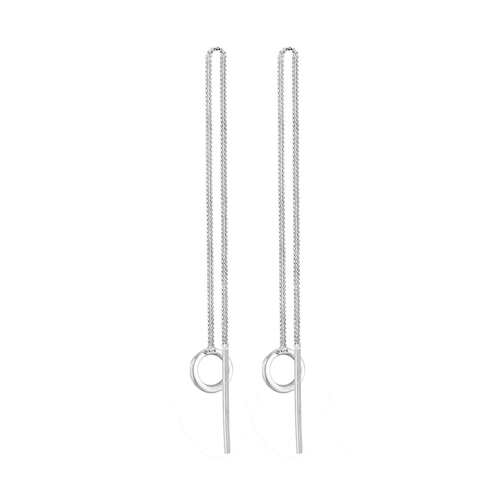 Silber - Elli | Ohrhänger Kreis | 925er Sterling Silber