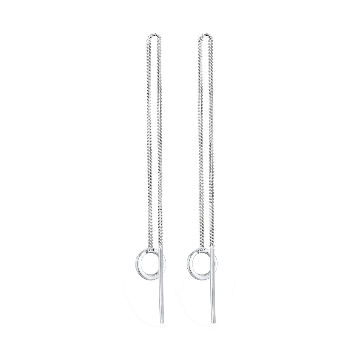 Silber - Elli | Ohrhänger Kreis | 925er Sterling Silber