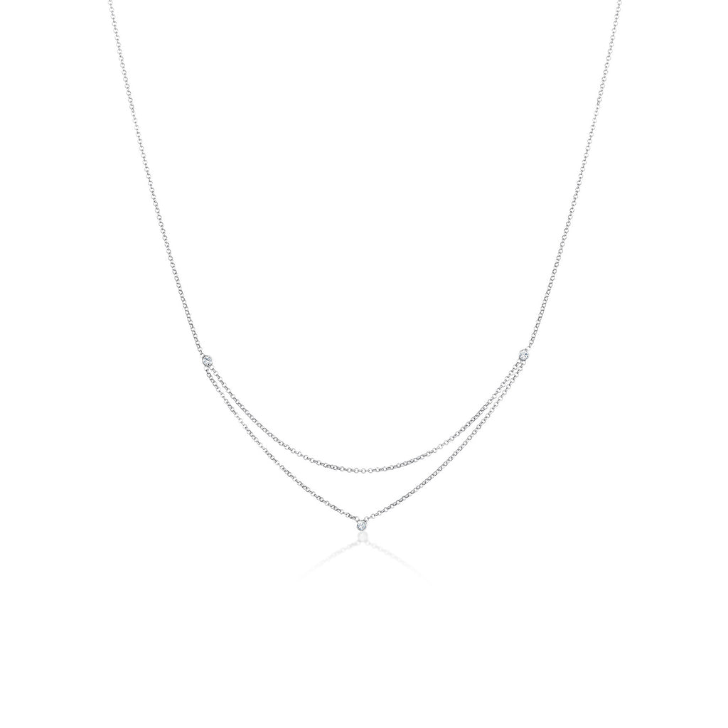 Silber - Elli | Halskette | Mit Kristallen von Swarovski® (Weiß) | 925er Sterling Silber