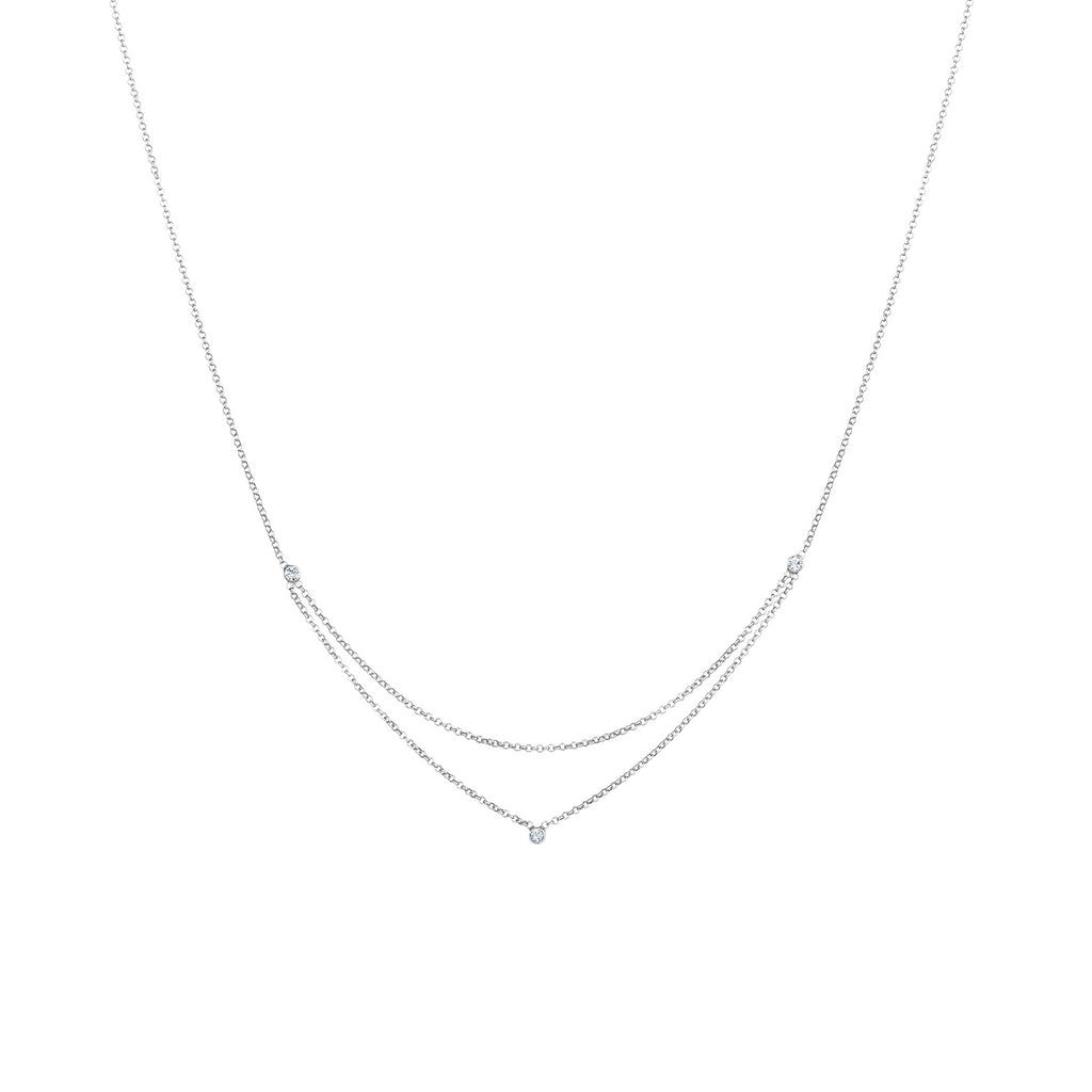 Silber - Elli | Halskette | Mit Kristallen von Swarovski® (Weiß) | 925er Sterling Silber