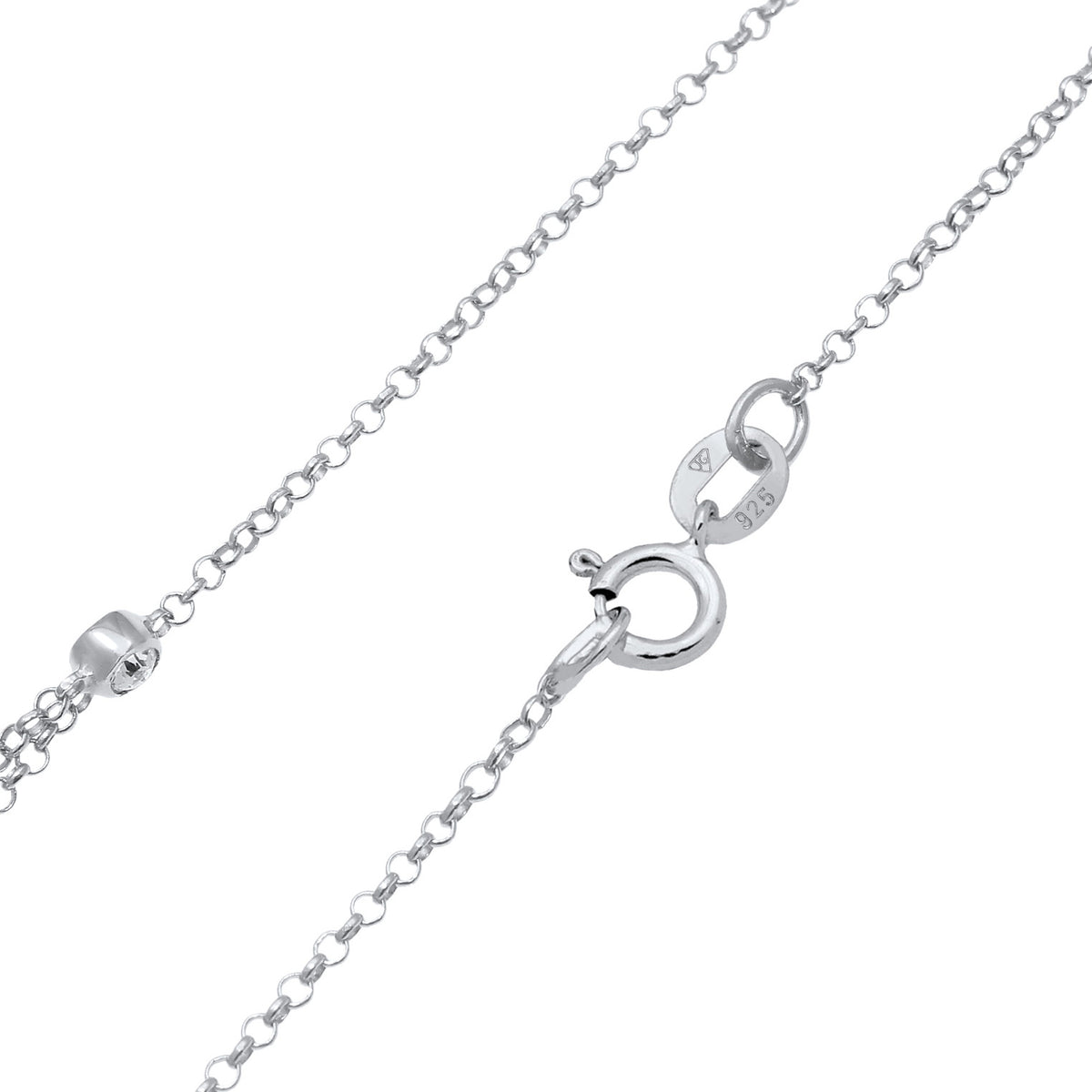 Silber - Elli | Halskette | Mit Kristallen von Swarovski® (Weiß) | 925er Sterling Silber
