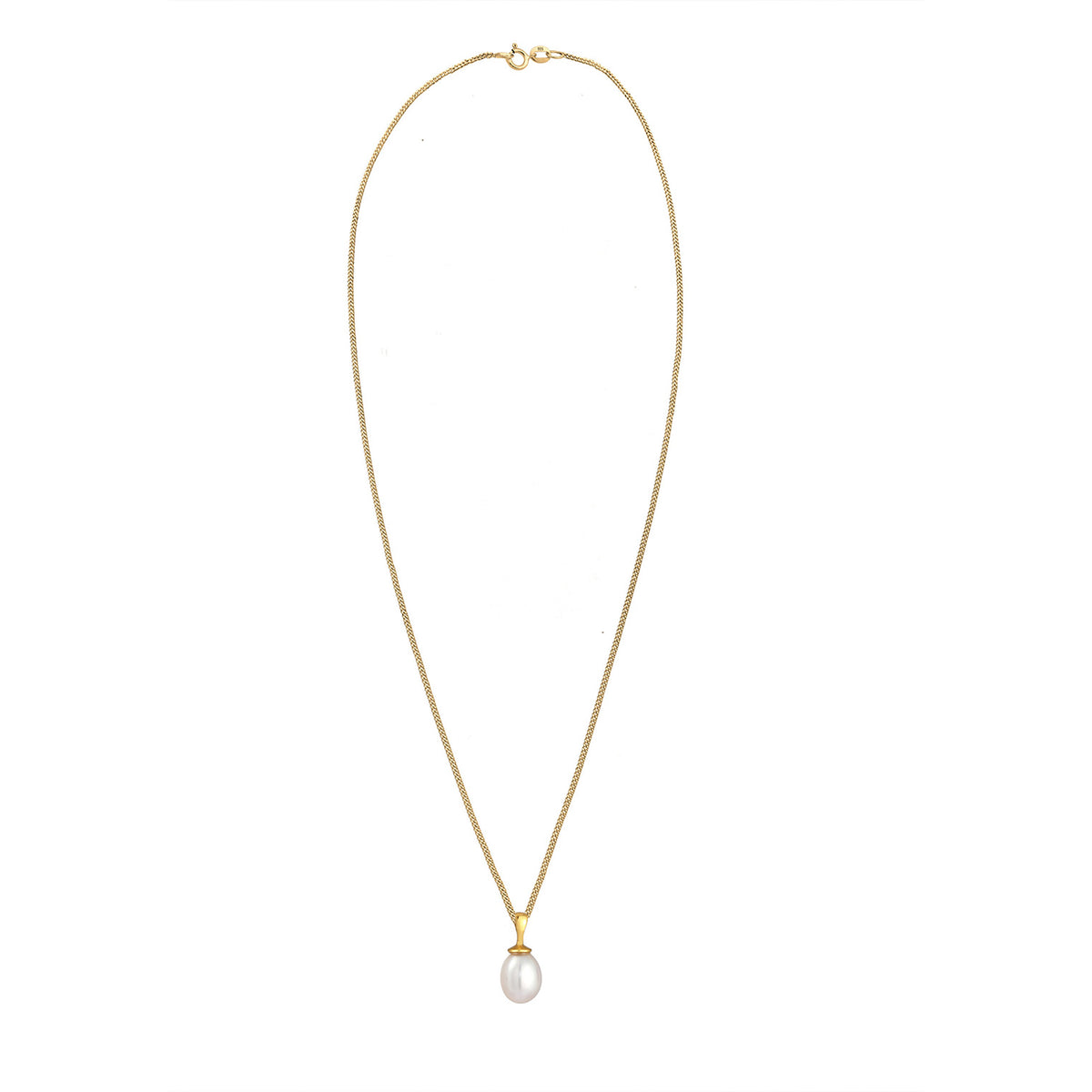 Gold - Elli | Halskette Elegant | Süßwasserzuchtperle | 925 Sterling Silber vergoldet
