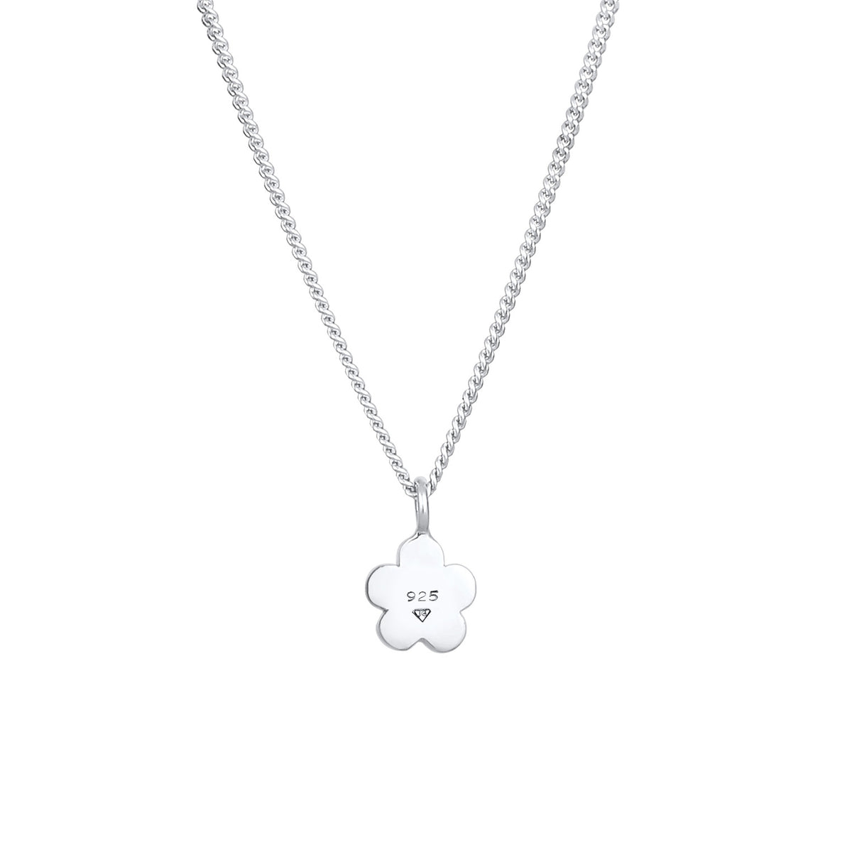 Silber - Elli | Halskette Blume | Mit Kristallen von Swarovski® (Rosa) | 925er Sterling Silber