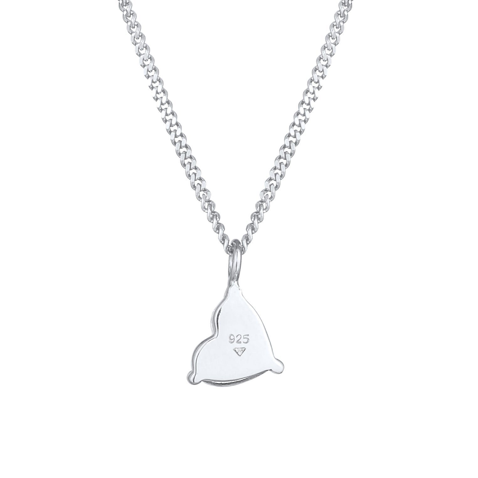 Silber - Elli | Halskette Herz Anhänger | Mit Kristallen von Swarovski® (Weiß) | 925er Sterling Silber