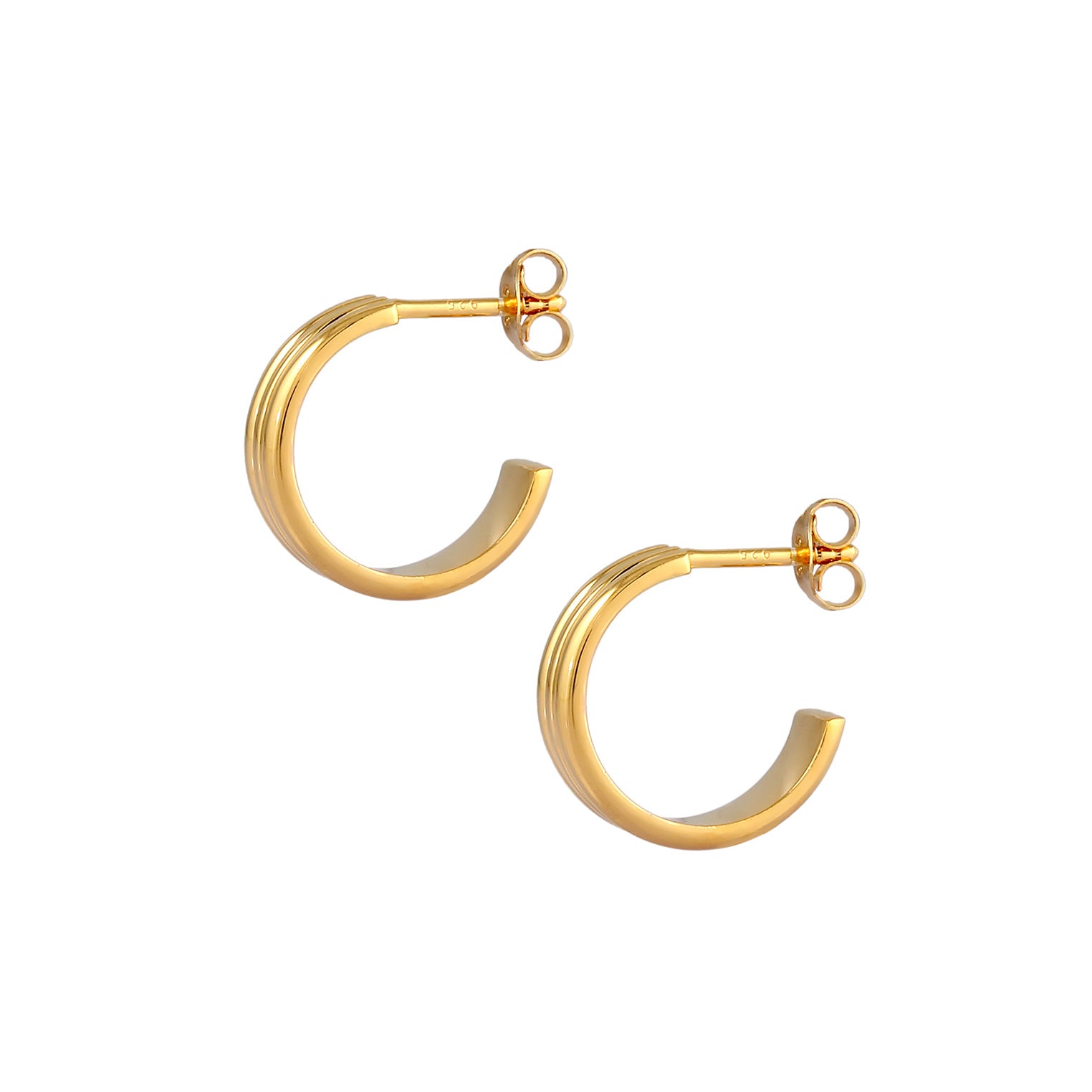 Gold - Elli | Creole | 925 Sterling Silber vergoldet