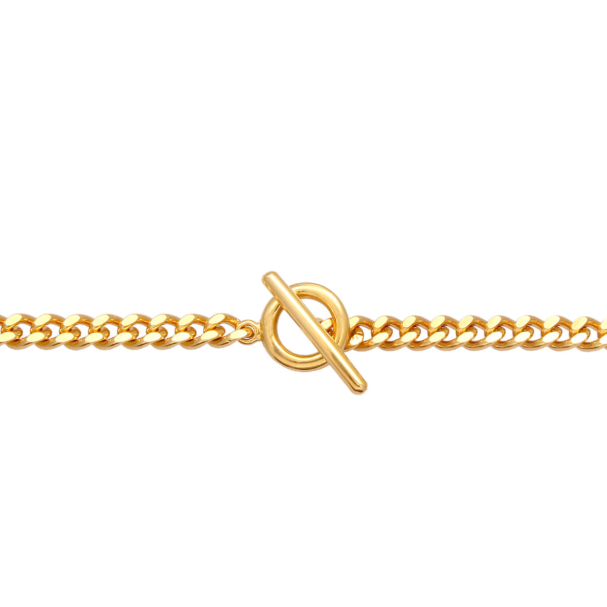 Gold - Elli | Choker T-Bar | 925 Sterling Silber vergoldet