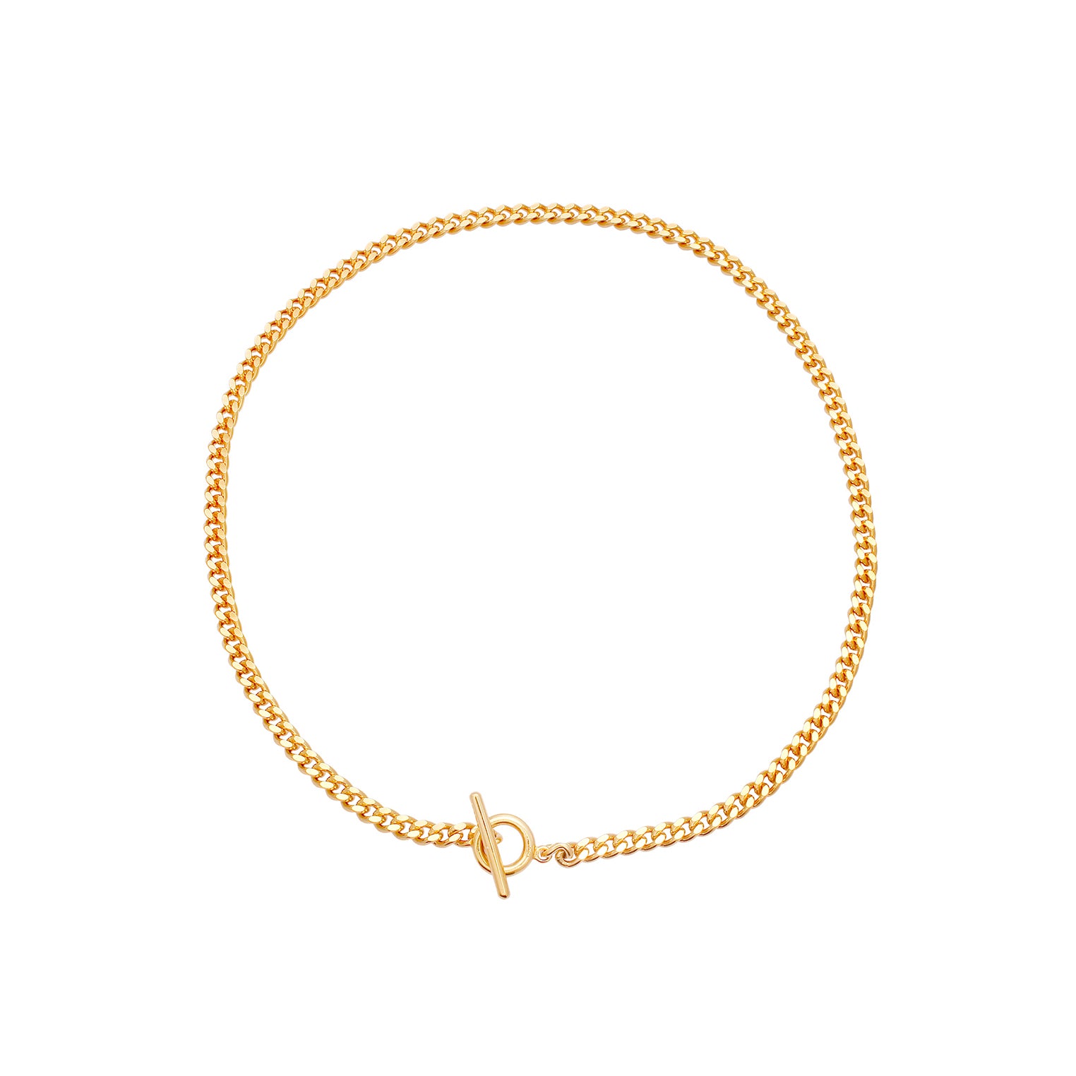 Gold - Elli | Choker T-Bar | 925 Sterling Silber vergoldet