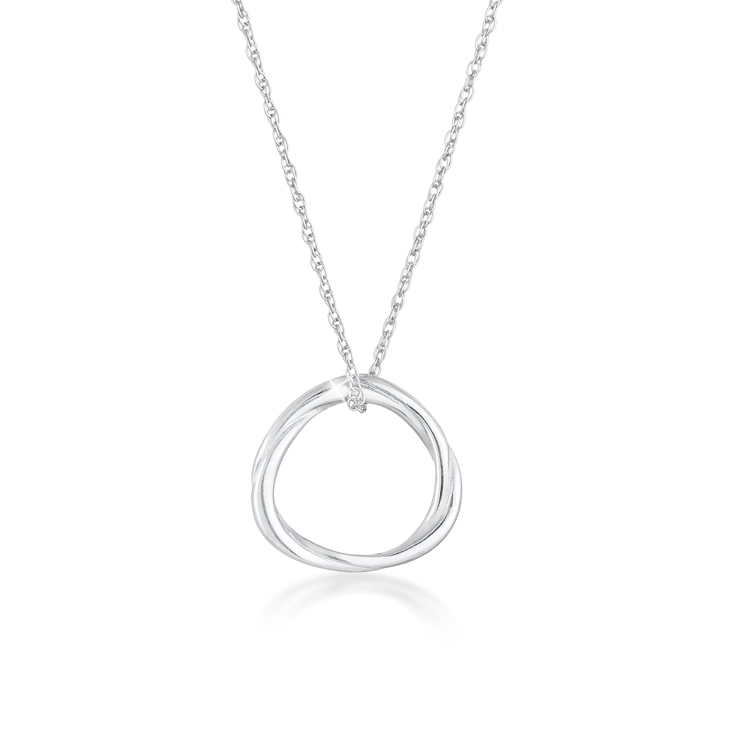 Silber - Elli | Halskette Kreis | 925er Sterling Silber