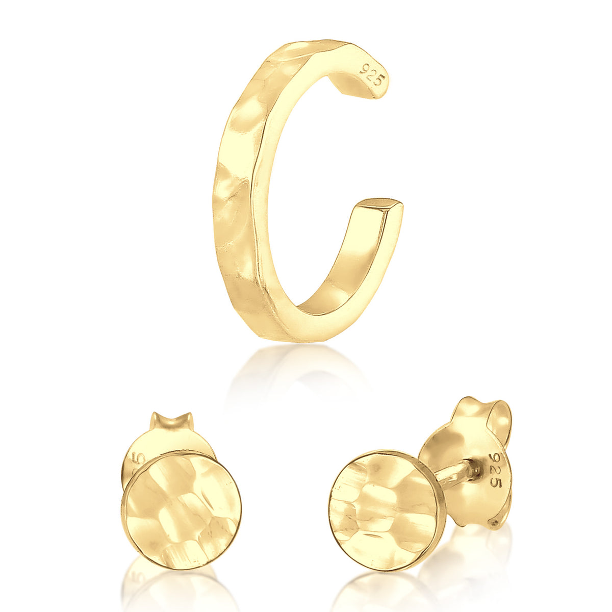 Gold - Elli | Ohrringset | 925 Sterling Silber vergoldet
