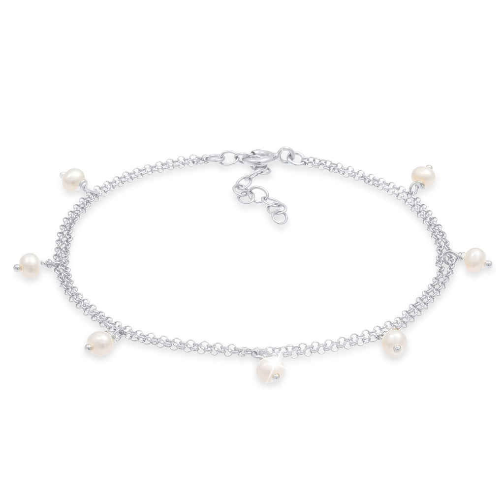 Silber - Elli | Armband | Süßwasserperle | 925er Sterling Silber