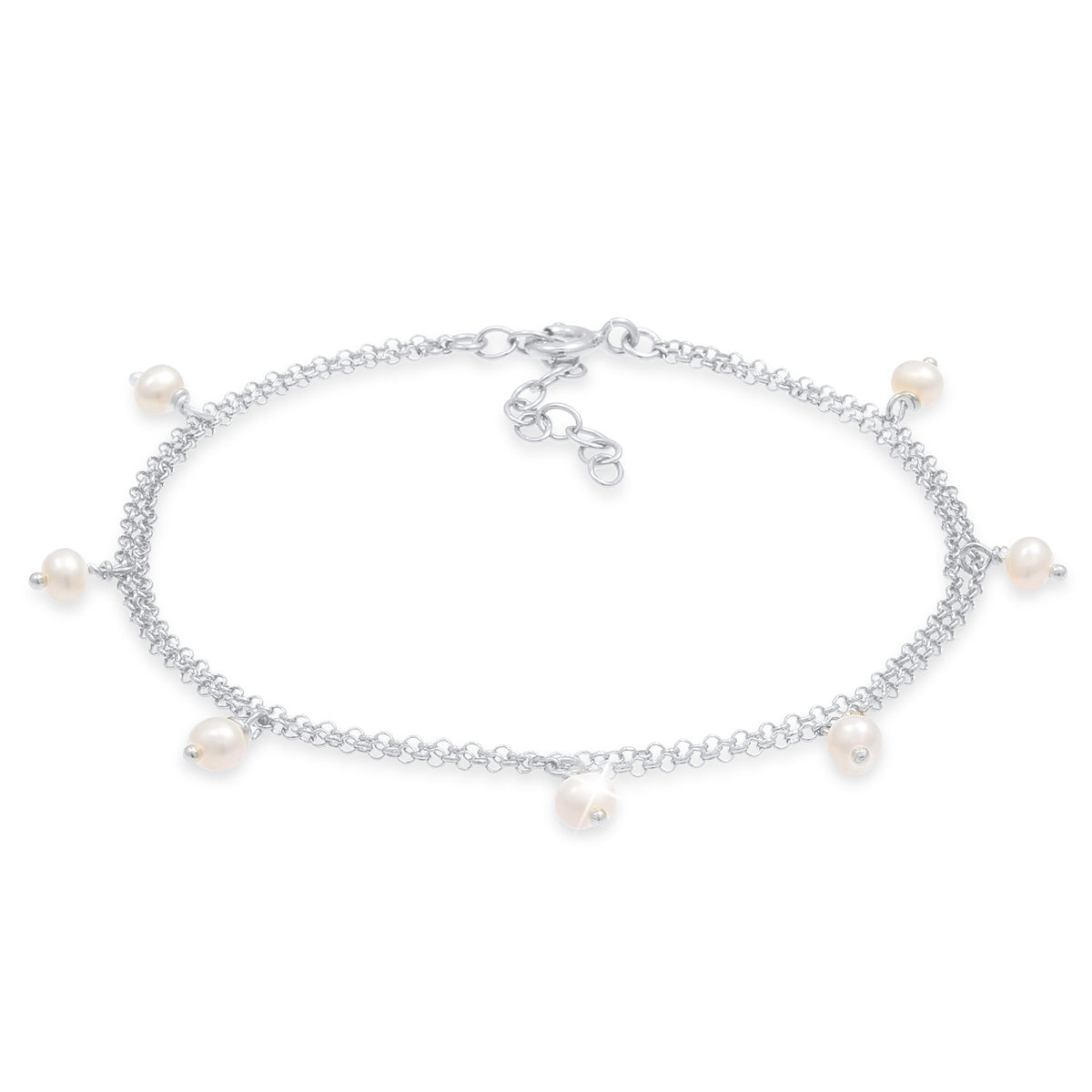 Silber - Elli | Armband | Süßwasserperle | 925er Sterling Silber