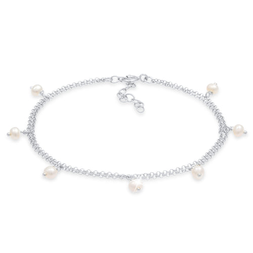 Silber - Elli | Armband | Süßwasserperle | 925er Sterling Silber