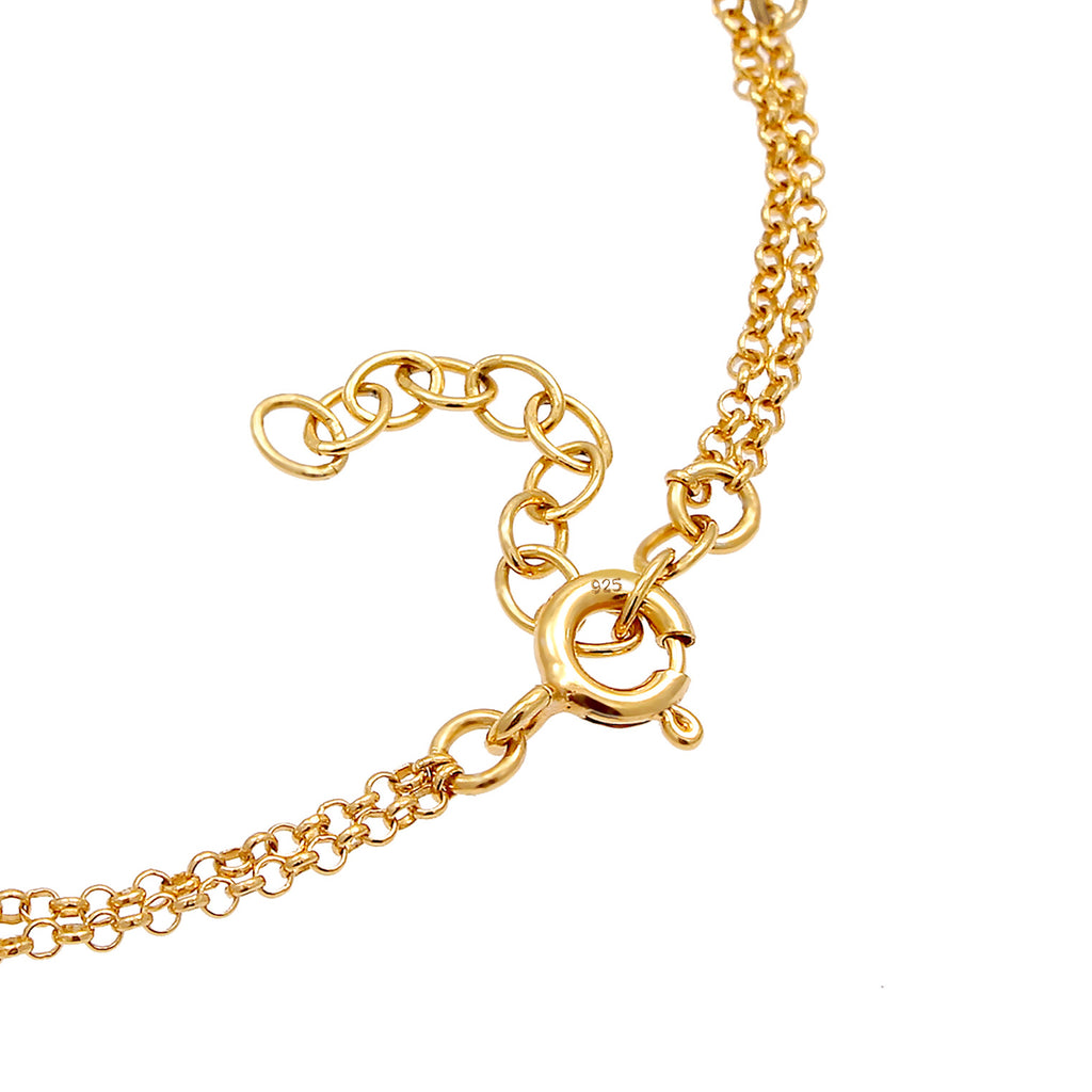 Gold - Elli | Armband | Süßwasserperle | 925 Sterling Silber vergoldet