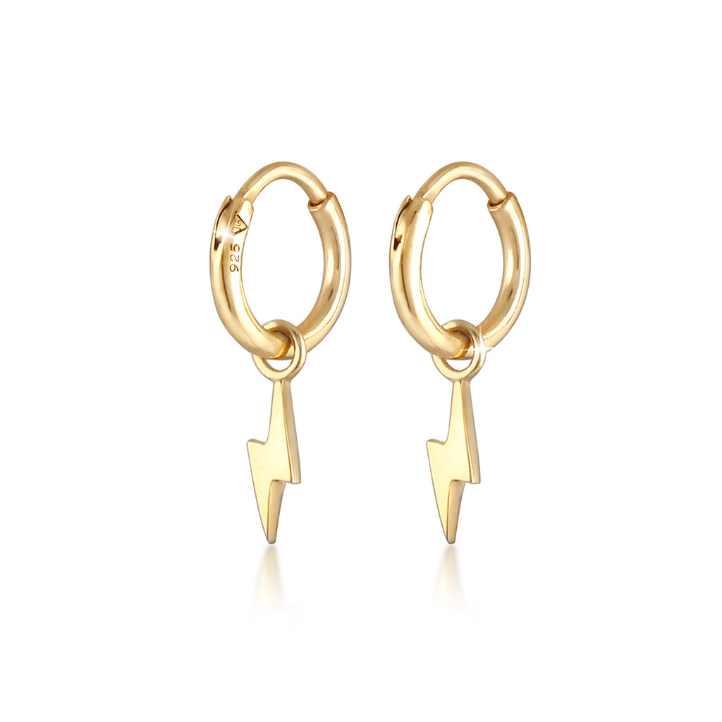 Gold - Elli | Ohrhänger Blitz | 925 Sterling Silber vergoldet