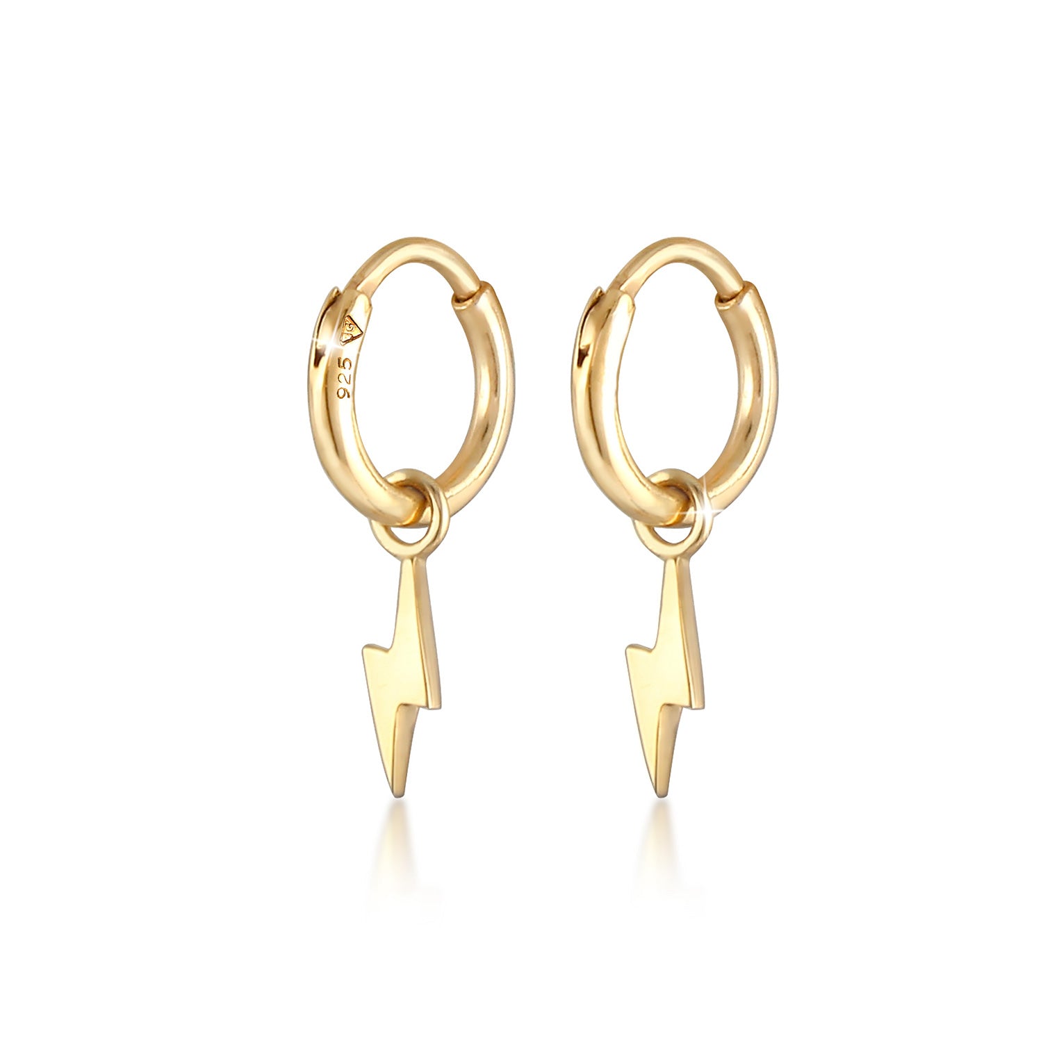 Gold - Elli | Ohrhänger Blitz | 925 Sterling Silber vergoldet