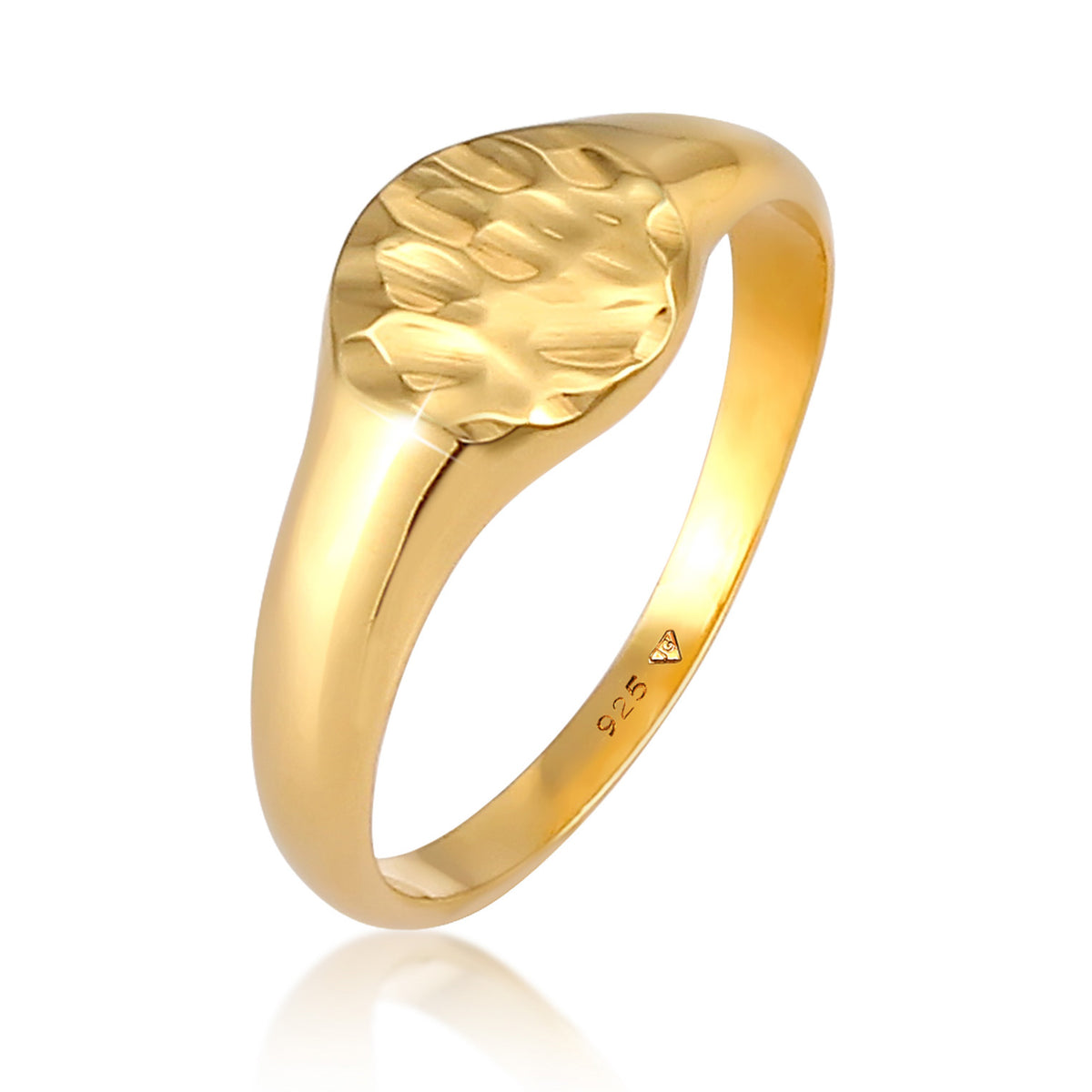 Gold - Elli | Siegelring | 925 Sterling Silber vergoldet