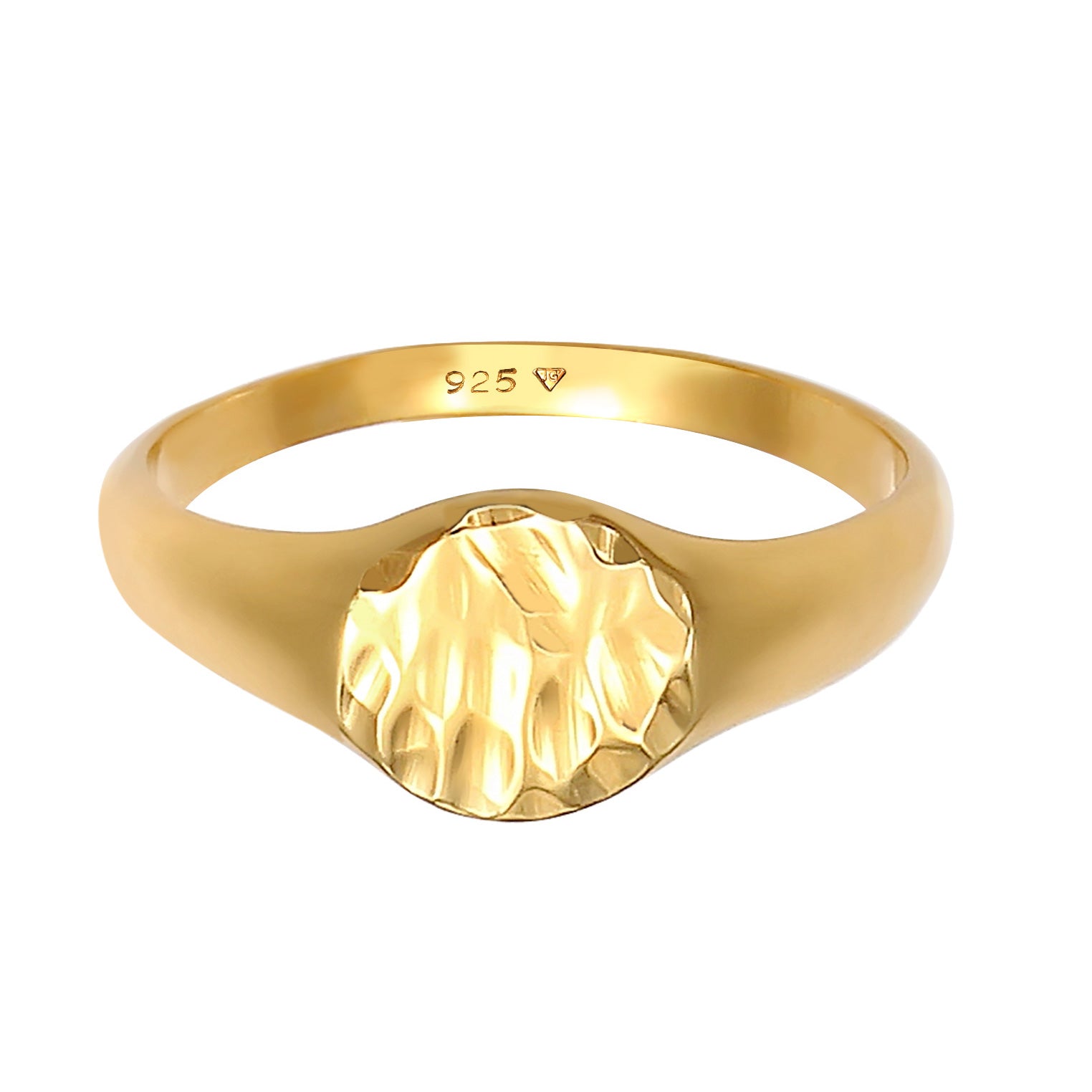 Gold - Elli | Siegelring | 925 Sterling Silber vergoldet