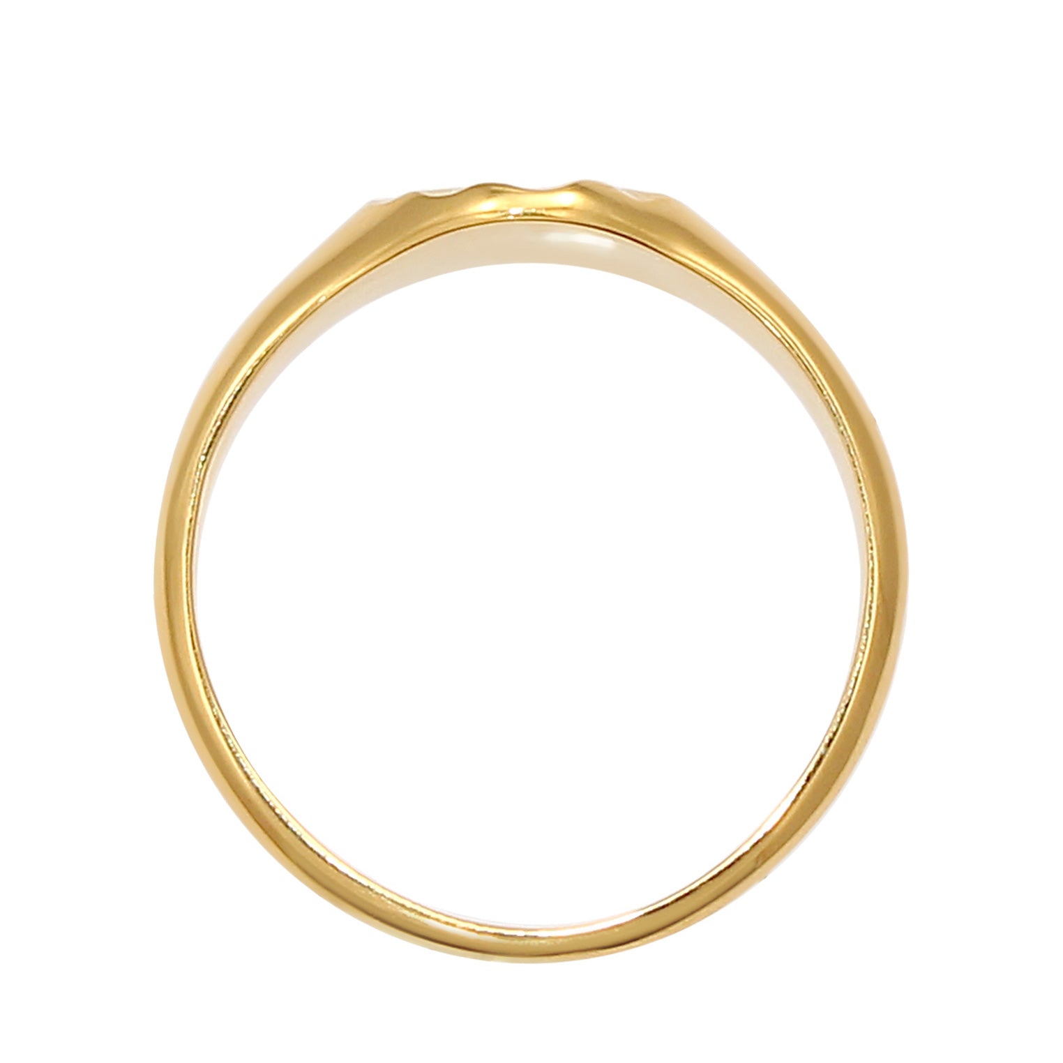 Gold - Elli | Siegelring | 925 Sterling Silber vergoldet