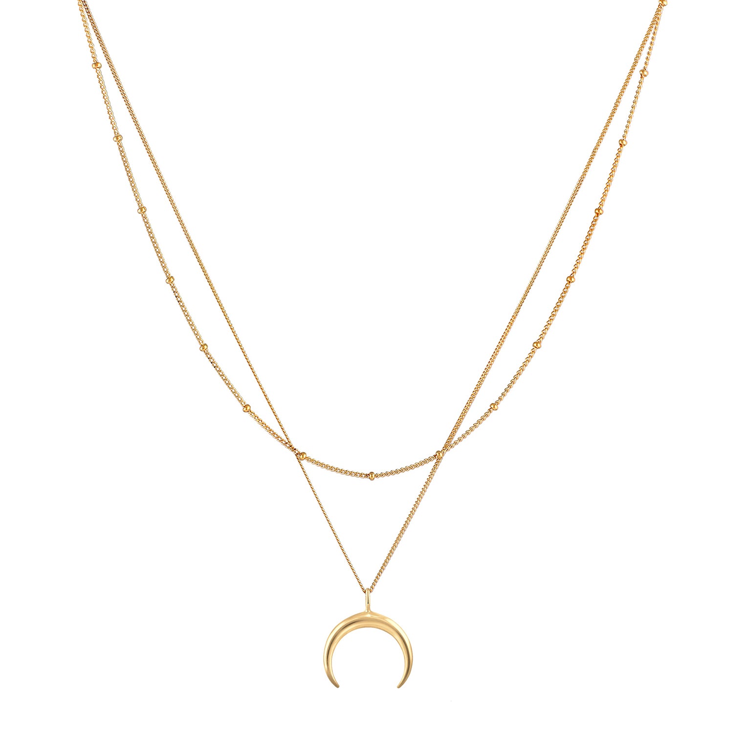 Gold - Elli | Layer-Halskette Astro | 925 Sterling Silber vergoldet