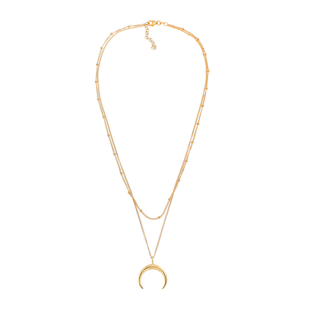 Gold - Elli | Layer-Halskette Astro | 925 Sterling Silber vergoldet