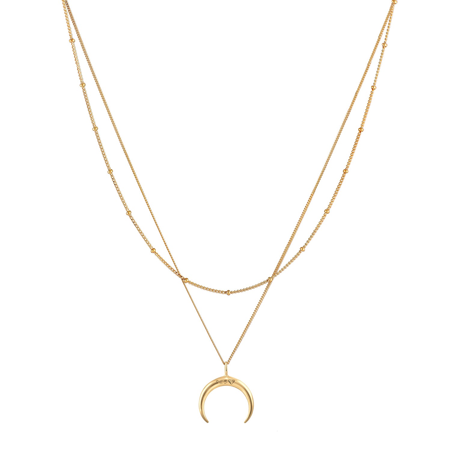 Gold - Elli | Layer-Halskette Astro | 925 Sterling Silber vergoldet