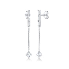 Silber - Elli PREMIUM | Ohrhänger | Topas (Weiß) | 925er Sterling Silber