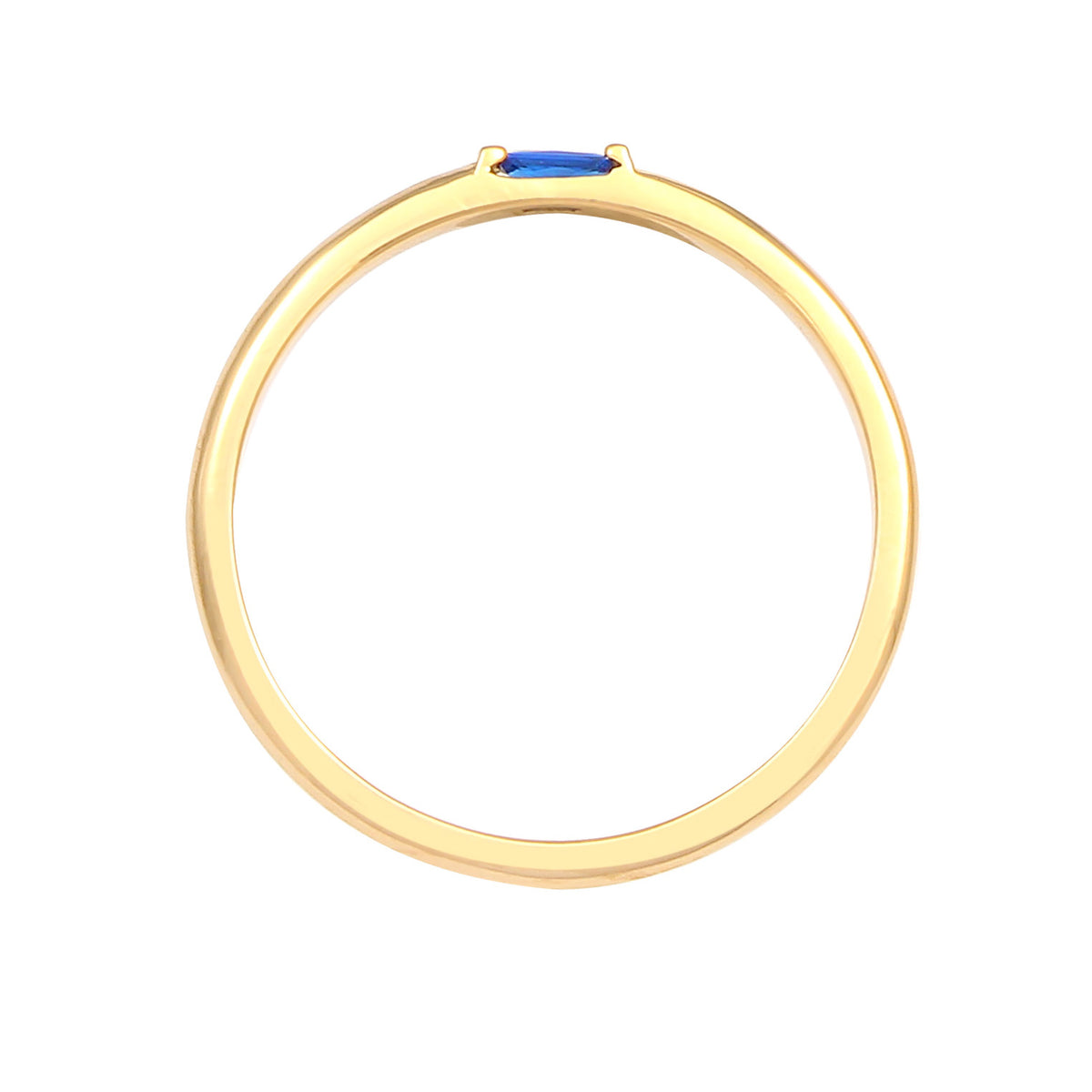 Gold - Elli PREMIUM | Ring | Saphir ( Blau ) | 925 Sterling Silber vergoldet