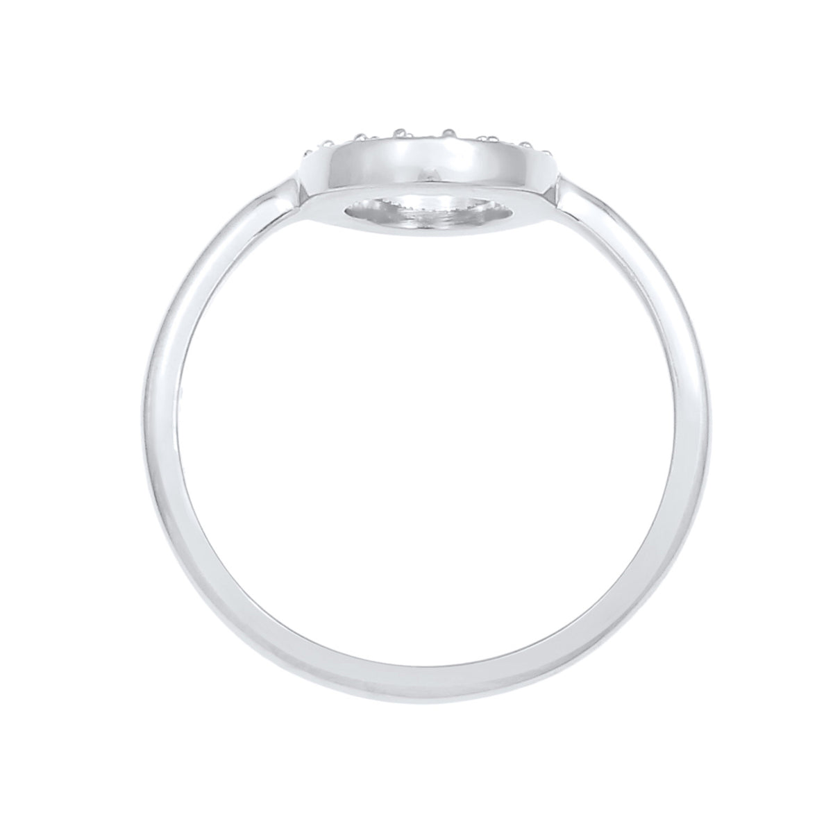 Silber - Elli | Ring Geo | Kristall ( Weiß ) | 925er Sterling Silber