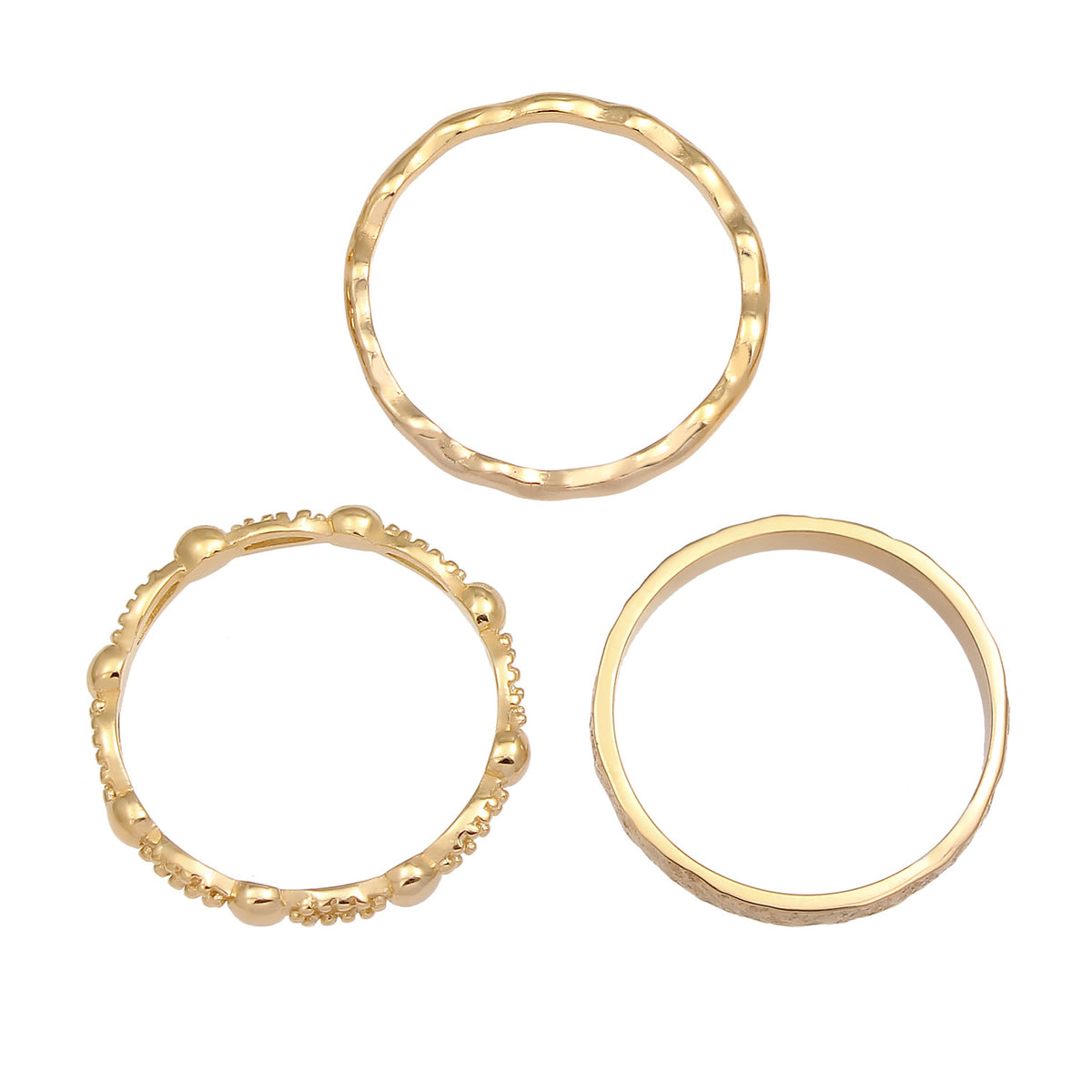 Gold - Elli | Bandring | 925 Sterling Silber vergoldet