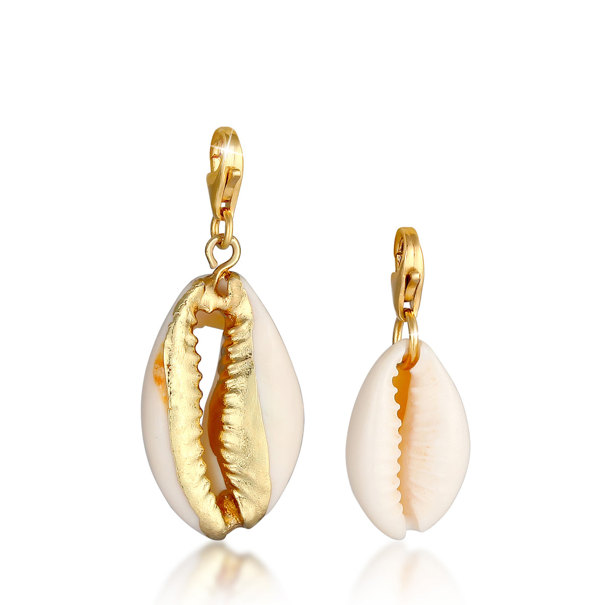 Gold - Nenalina | Charm Muschel | 925 Sterling Silber vergoldet