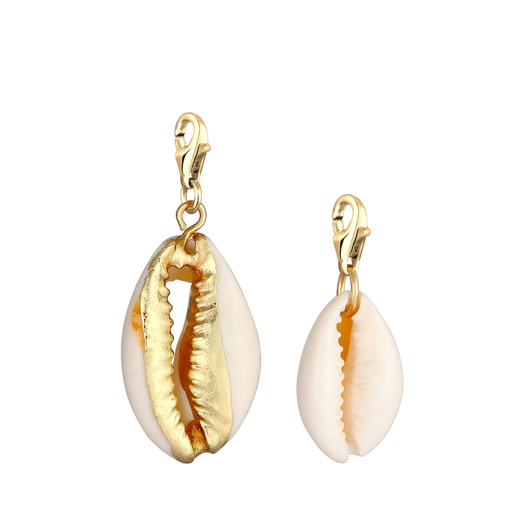 Gold - Nenalina | Charm Muschel | 925 Sterling Silber vergoldet