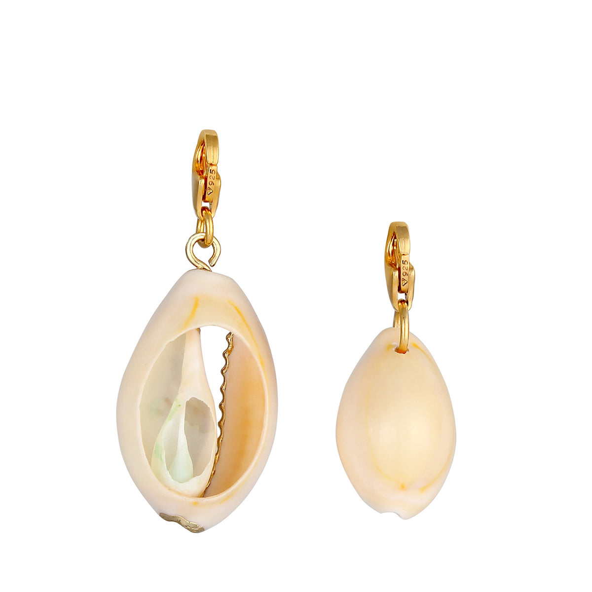 Gold - Nenalina | Charm Muschel | 925 Sterling Silber vergoldet