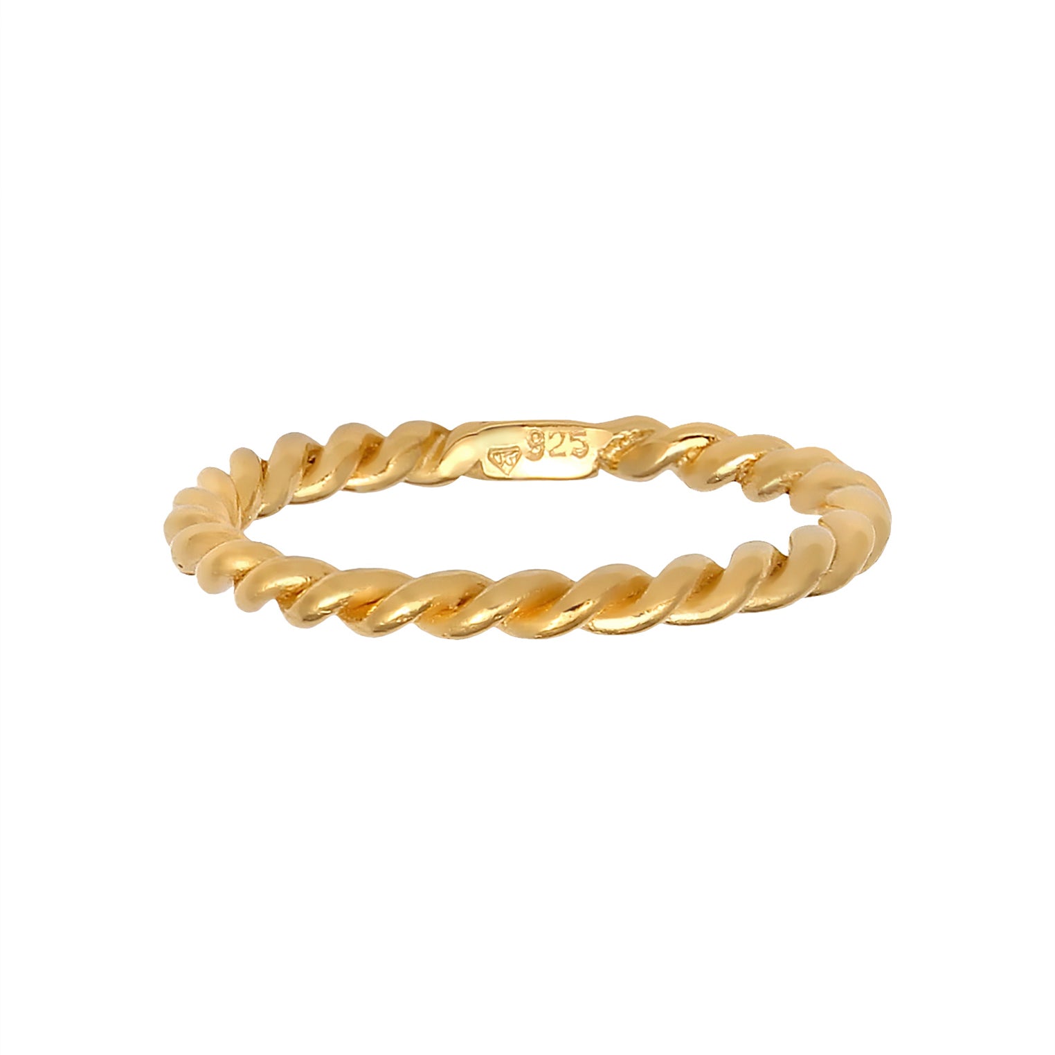 Gold - Nenalina | Ring Twisted | 925 Sterling Silber vergoldet