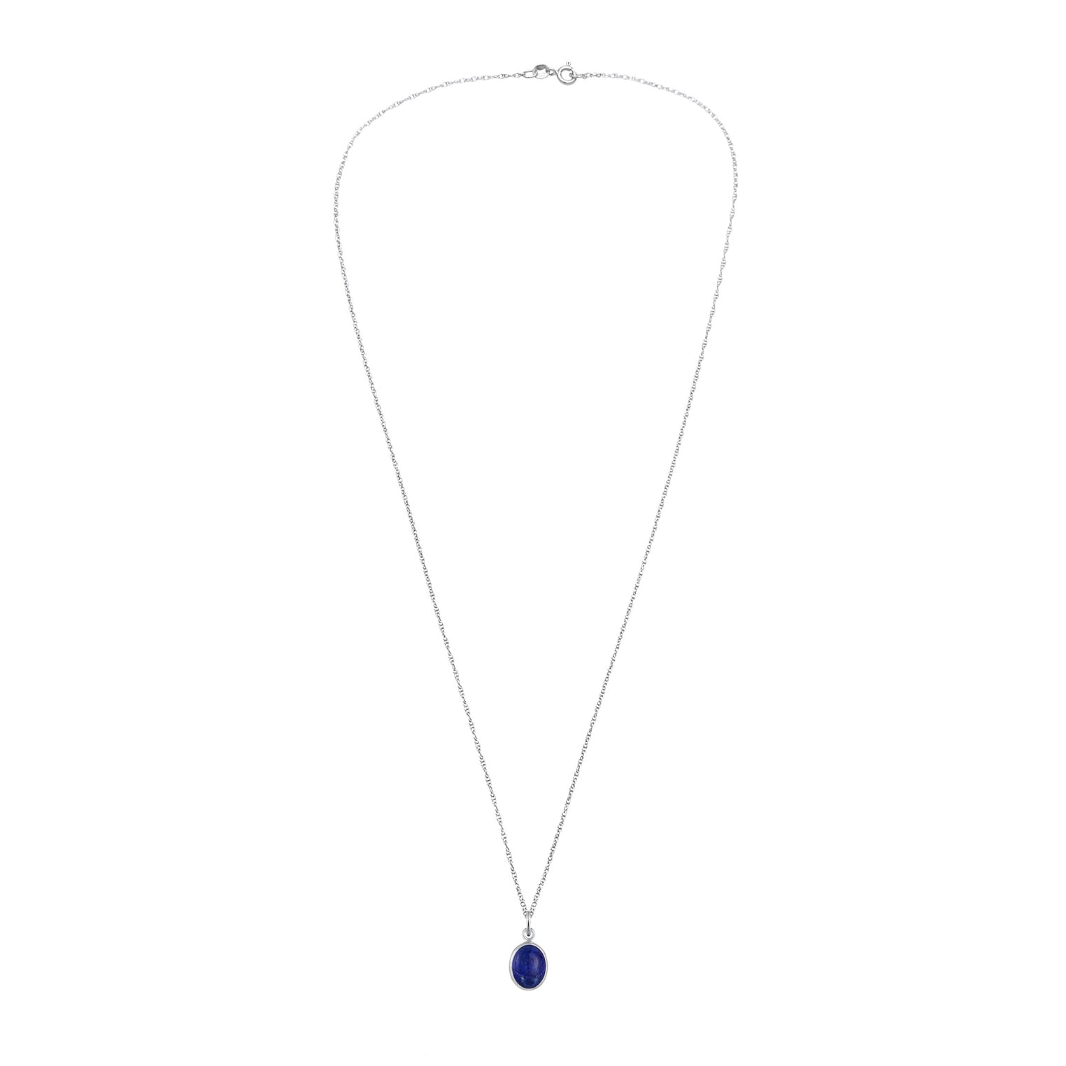 Silber - Elli | Halskette | Lapis Lazuli ( Blau ) | 925er Sterling Silber
