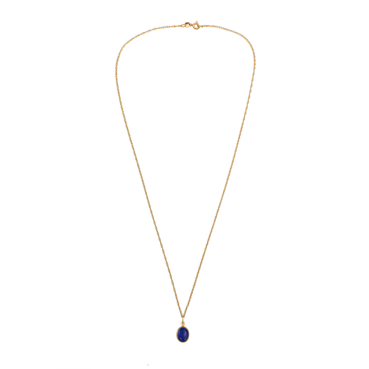 Gold - Elli | Halskette | Lapis Lazuli (Blau) | 925 Sterling Silber vergoldet