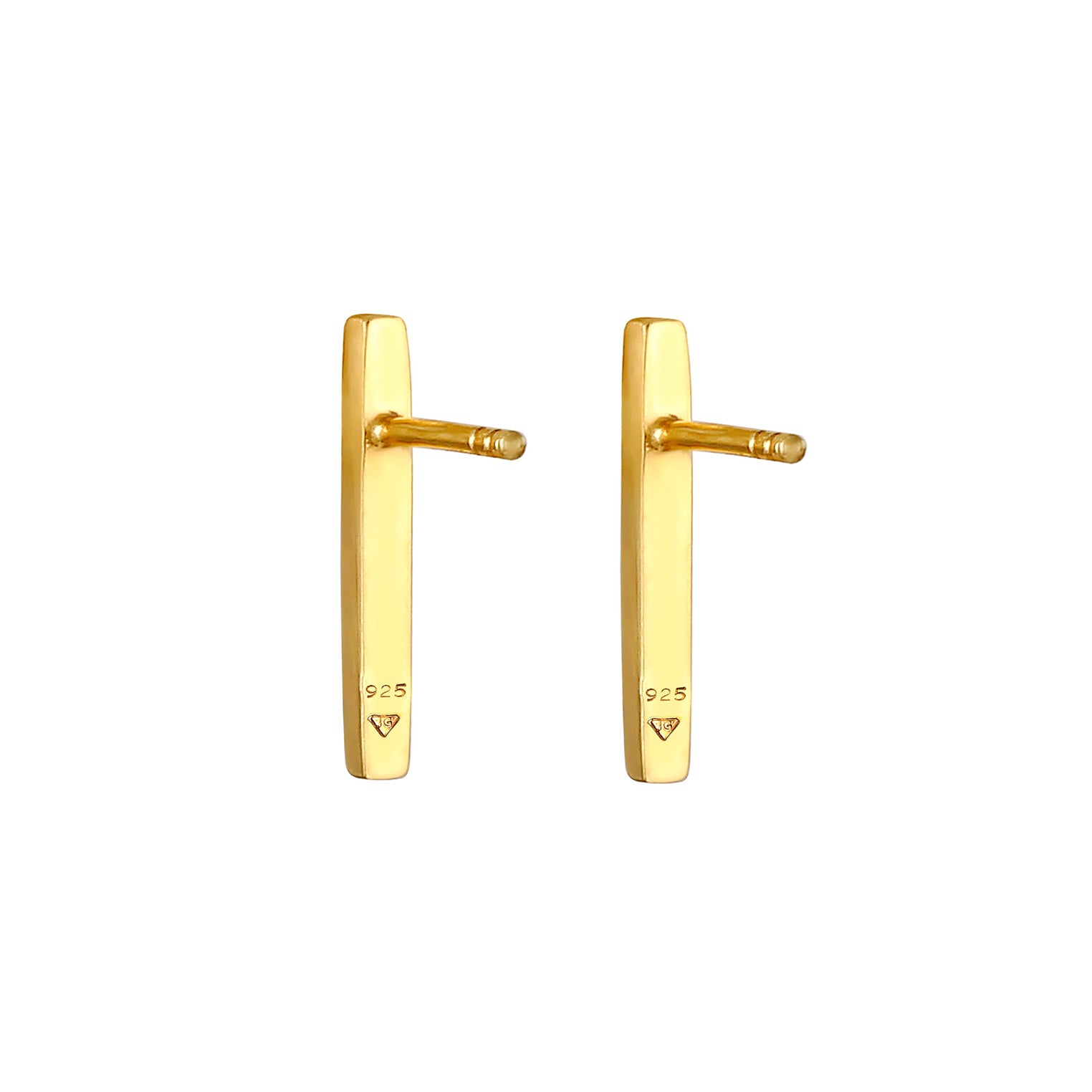 Gold - Elli | Ohrstecker Geo | 925 Sterling Silber vergoldet