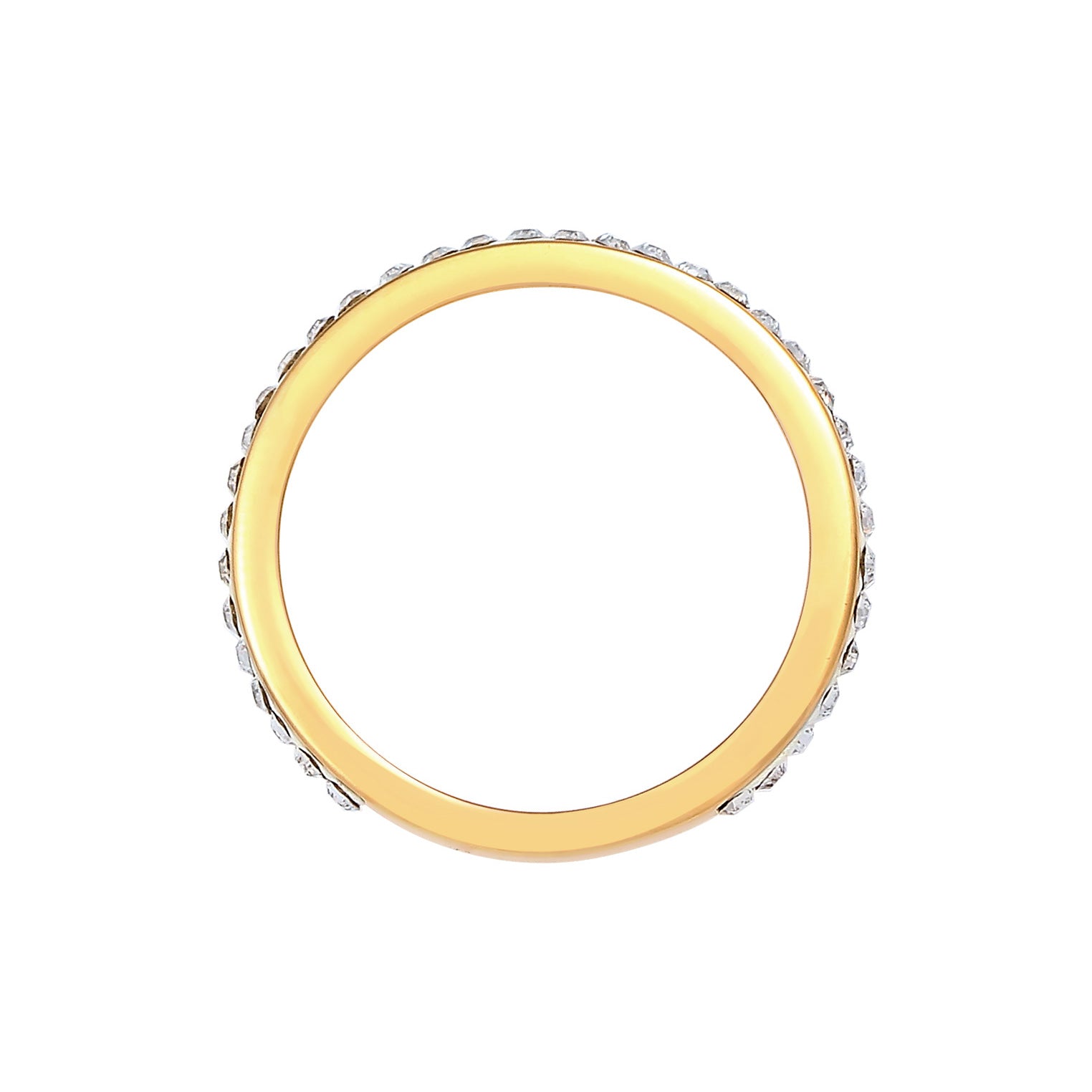 Gold - Elli | Ring | Kristall ( Weiß ) | 925 Sterling Silber vergoldet